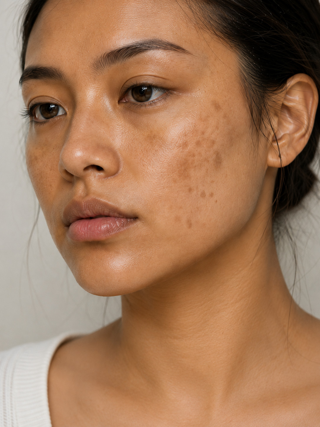 Before and after facial radiance, BAEK™ skin brightening treatment
