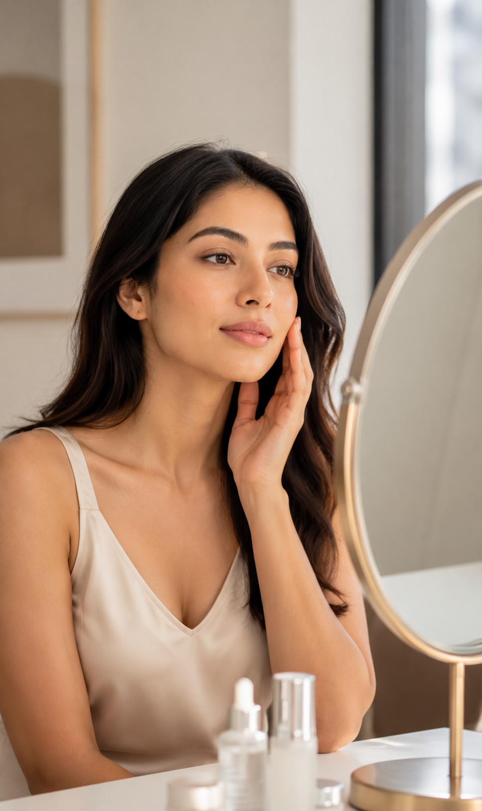 Before and after facial radiance, BAEK™ skin brightening treatment
